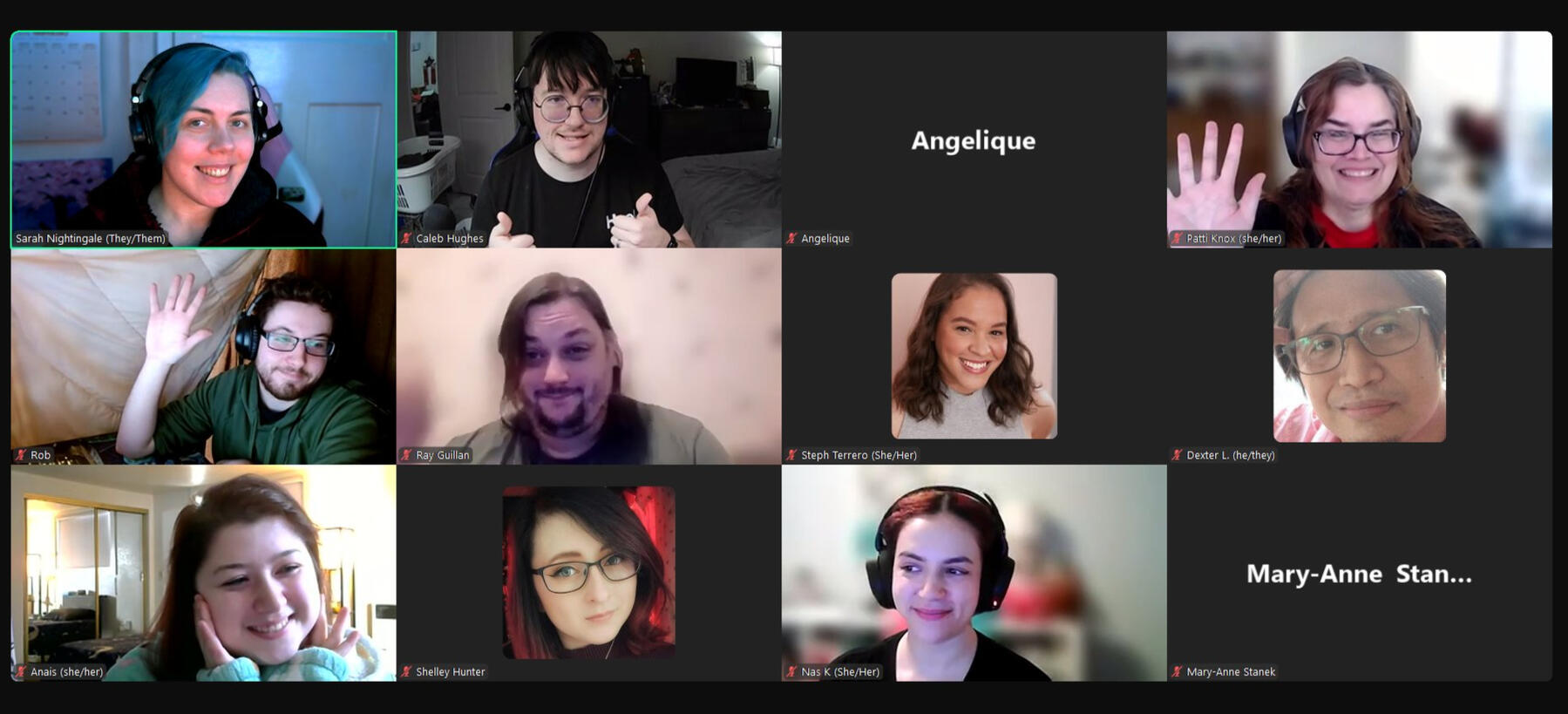 Sara Nightingale is up on the leftmost corner. Find me on the right.